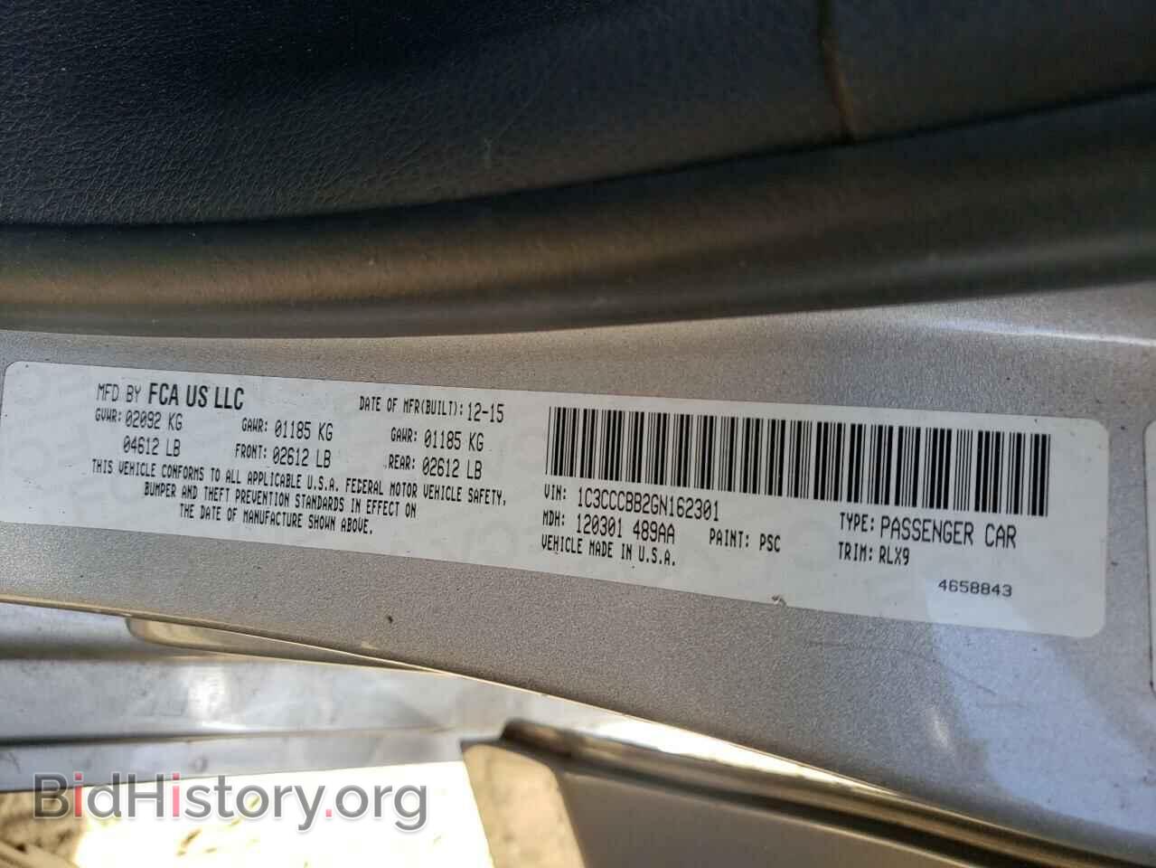 2016 CHRYSLER 200 - VIN: 1C3CCCBB2GN162301 - Photo 10