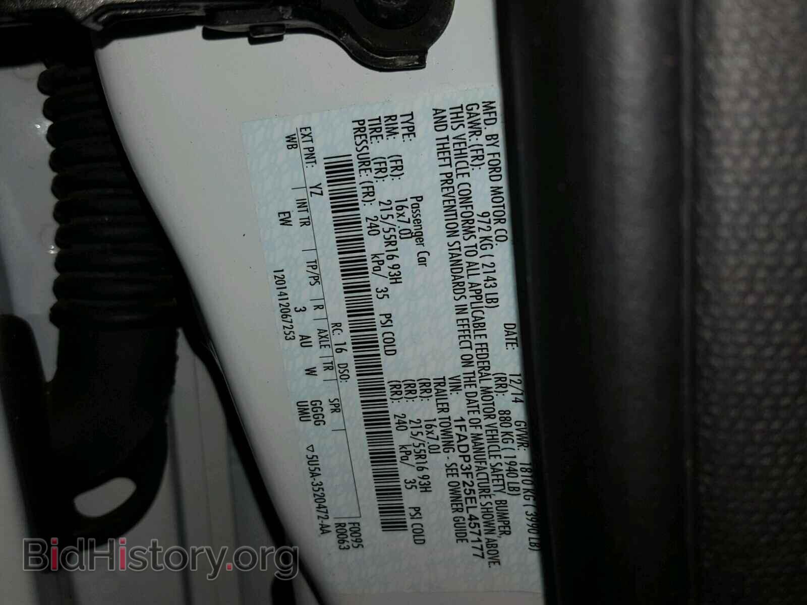 2014 FORD FOCUS - VIN: 1FADP3F25EL457177 - Photo 10