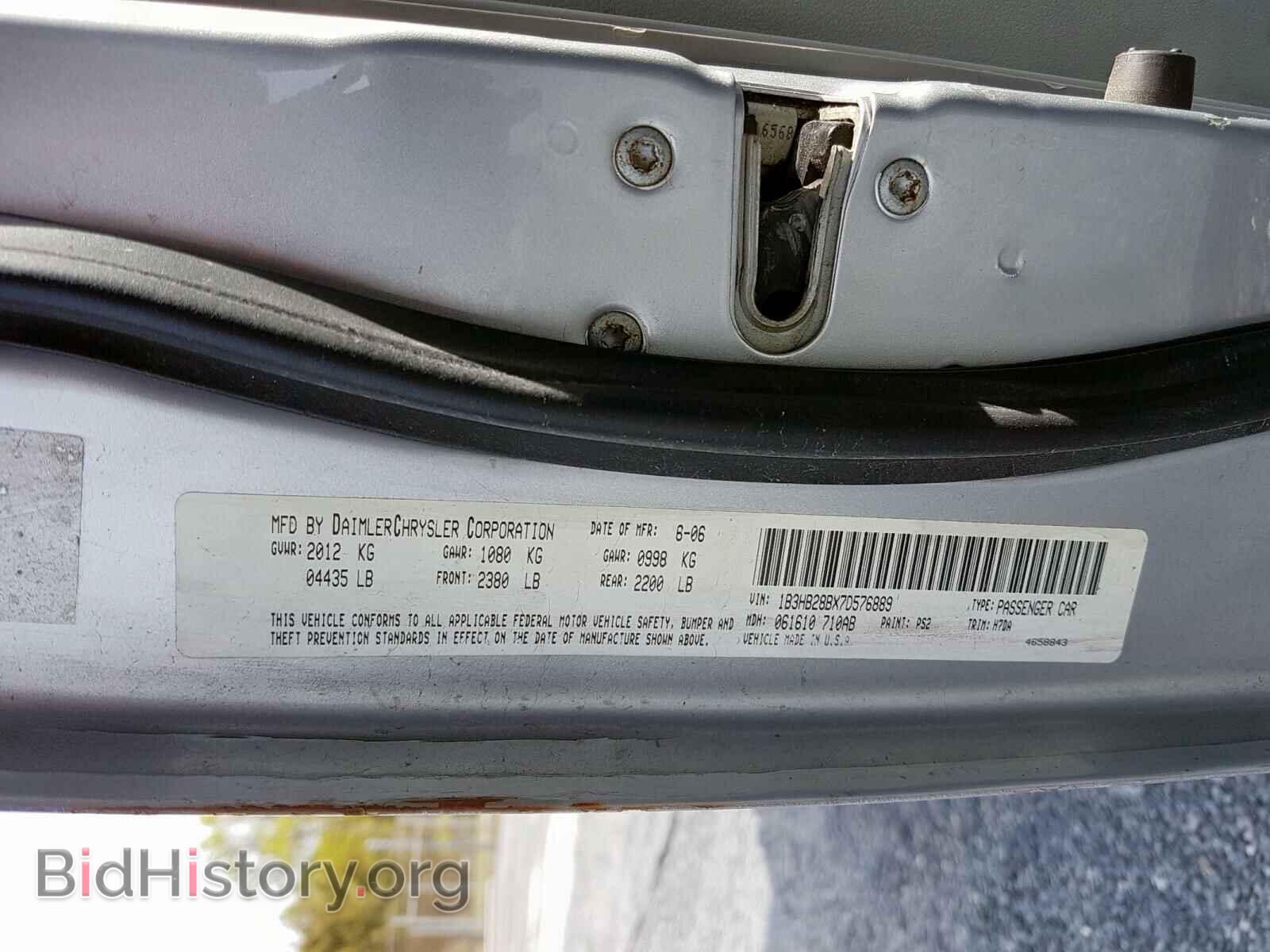 2007 DODGE CALIBER - VIN: 1B3HB28BX7D576889 - Photo 10