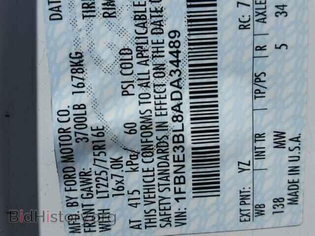 2010 FORD ECONOLINE - VIN: 1FBNE3BL8ADA34489 - Photo 10