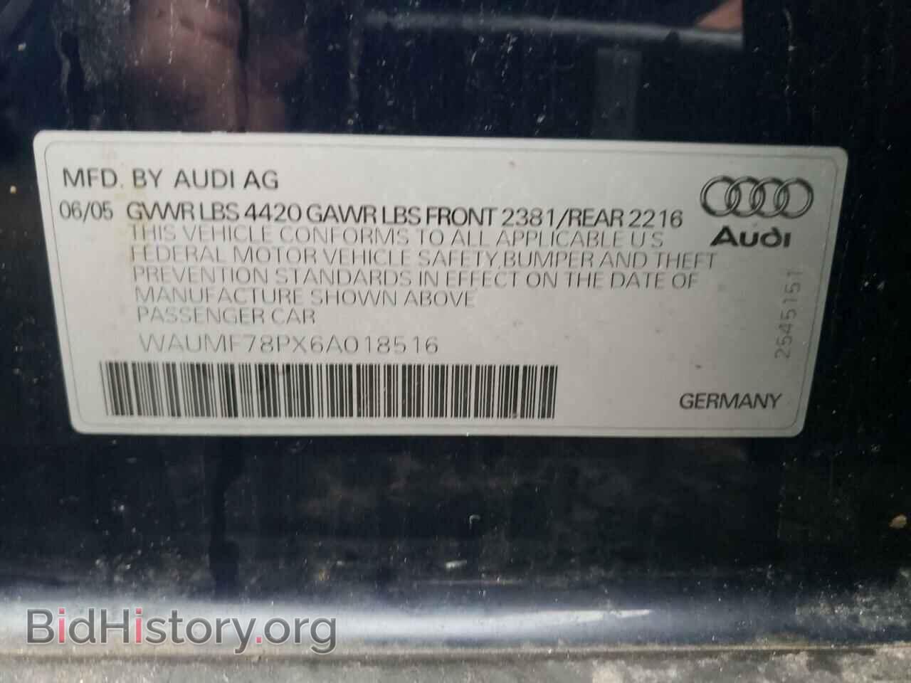 2006 AUDI A3 - VIN: WAUMF78PX6A018516 - Фото 13