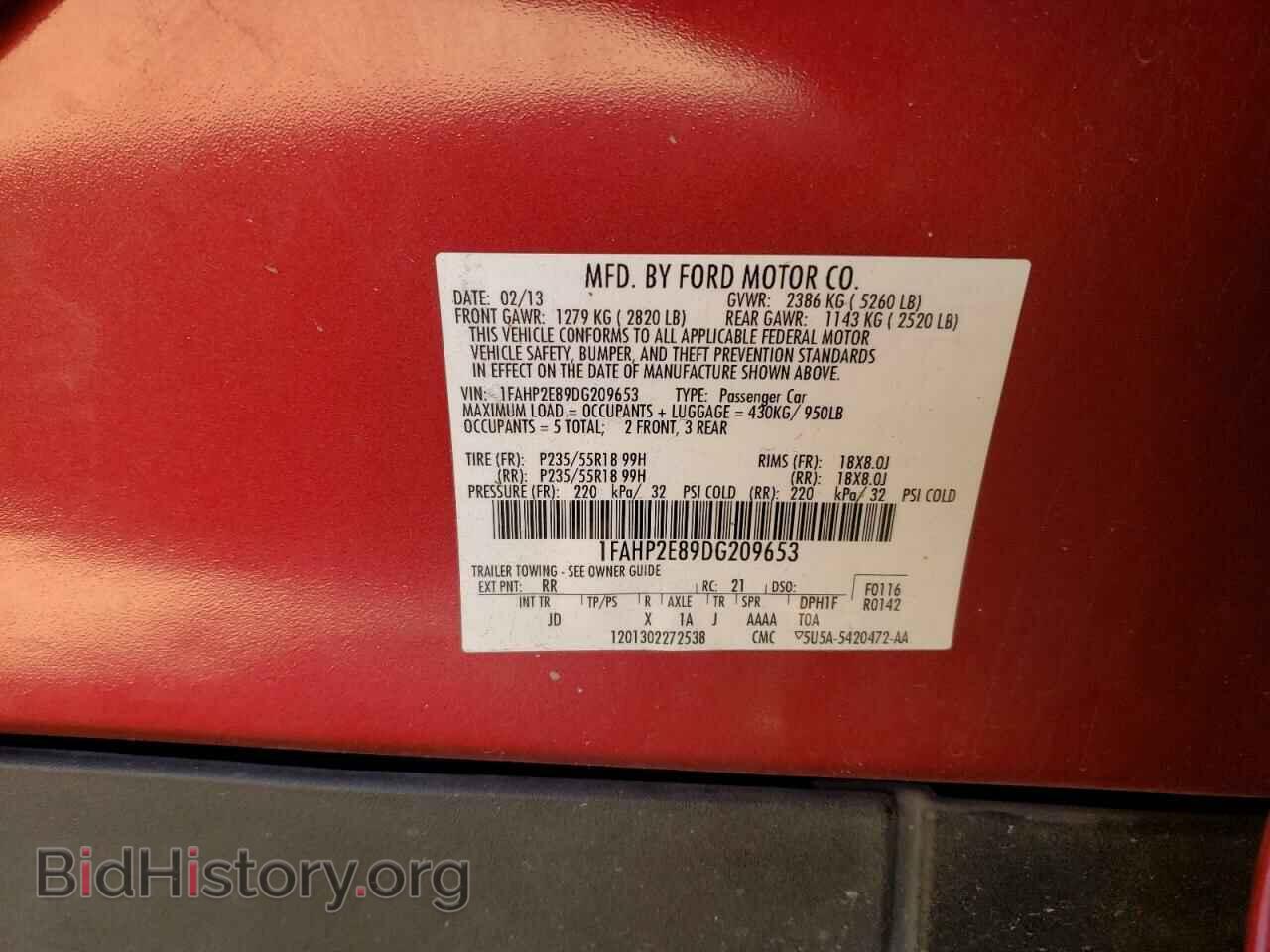 2013 FORD TAURUS - VIN: 1FAHP2E89DG209653 - Фото 10