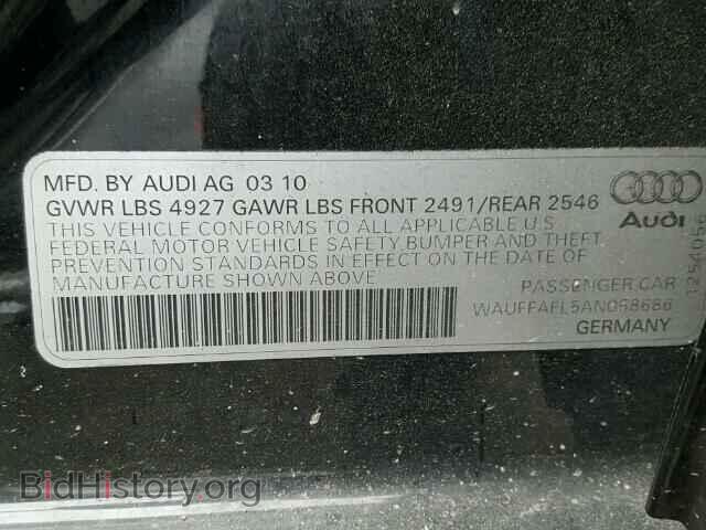 2010 AUDI A4 - VIN: WAUFFAFL5AN058686 - Фото 10
