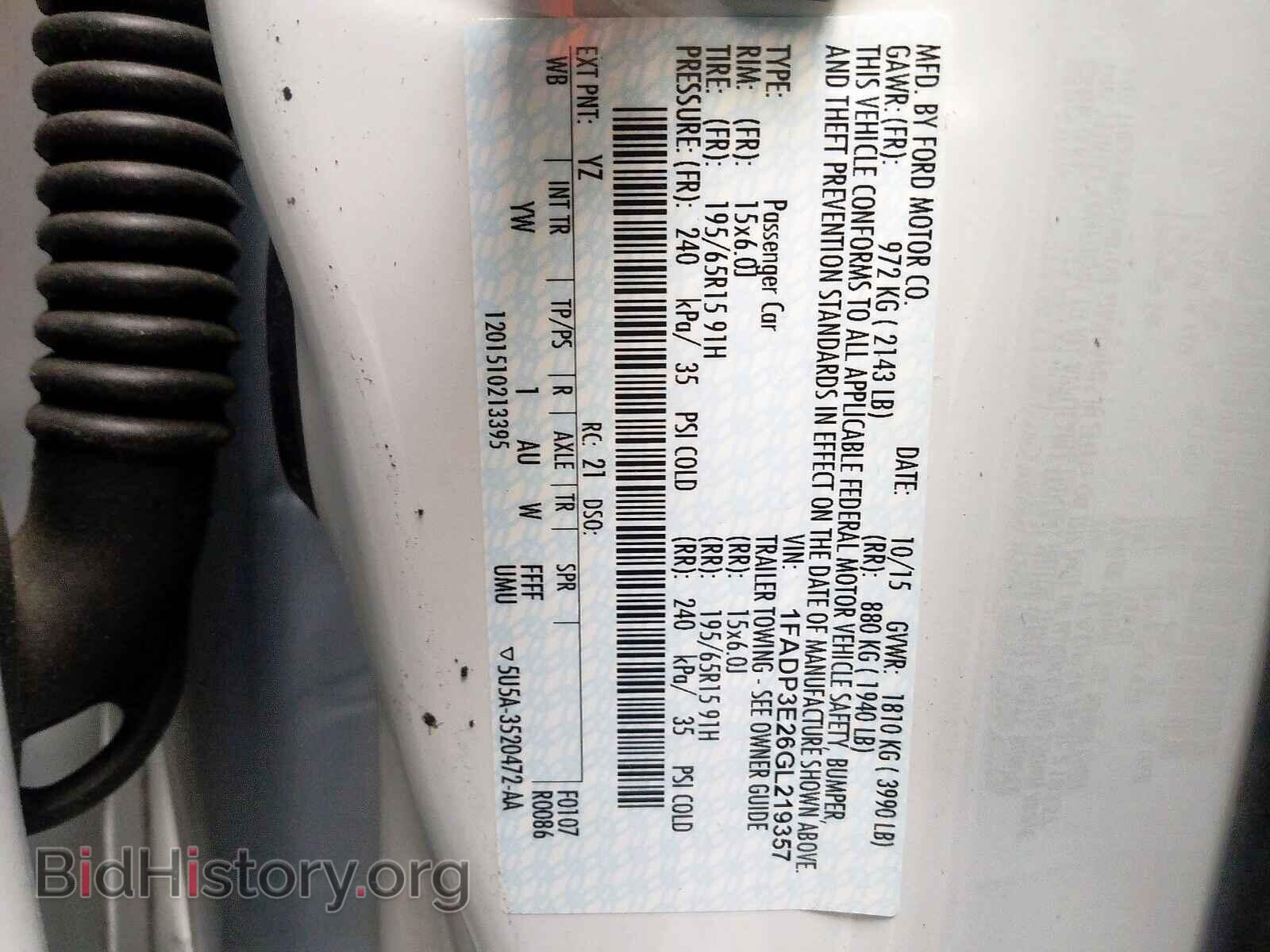 2016 FORD FOCUS - VIN: 1FADP3E26GL219357 - Photo 10
