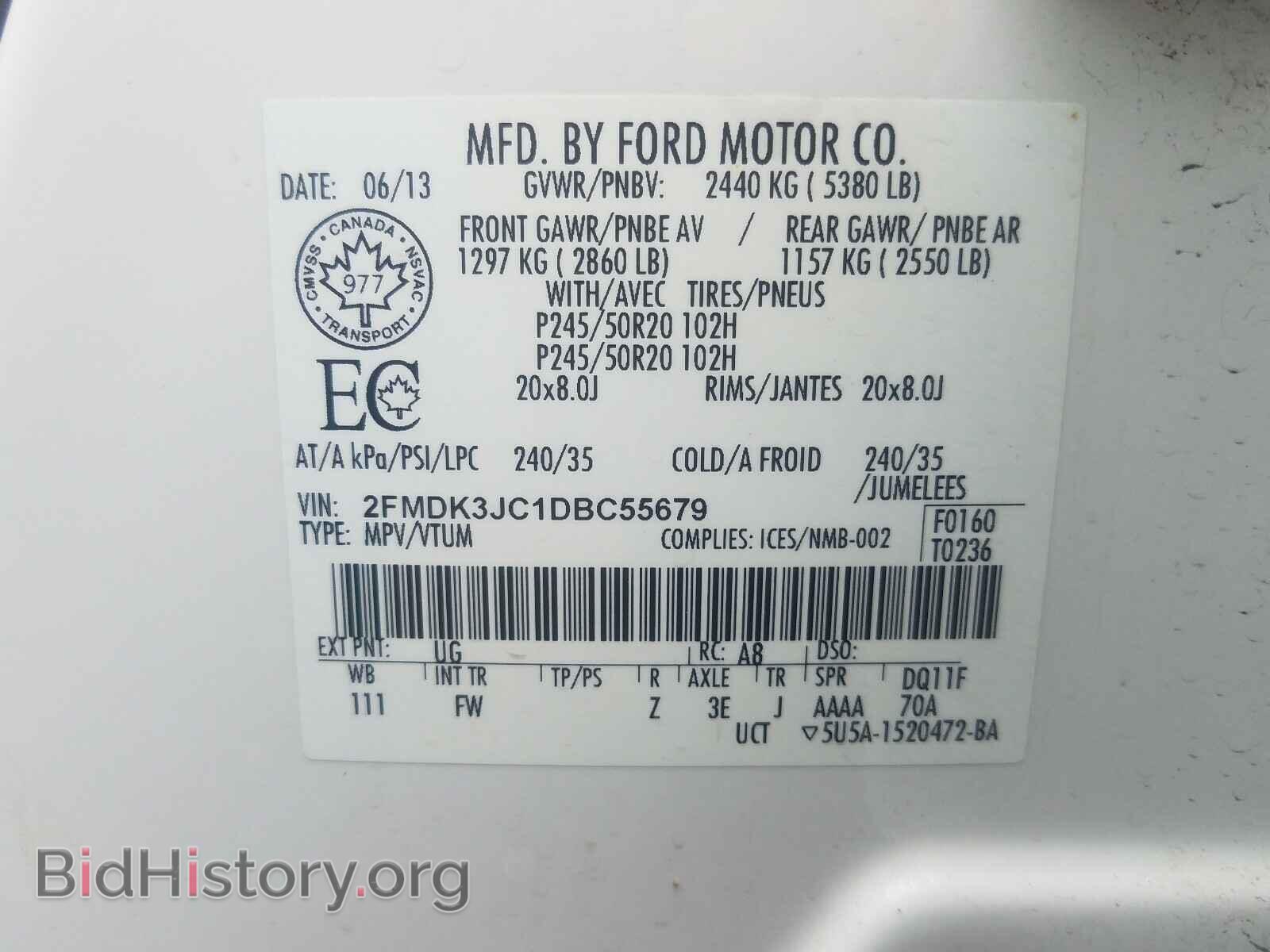 2013 FORD EDGE - VIN: 2FMDK3JC1DBC55679 - Photo 10
