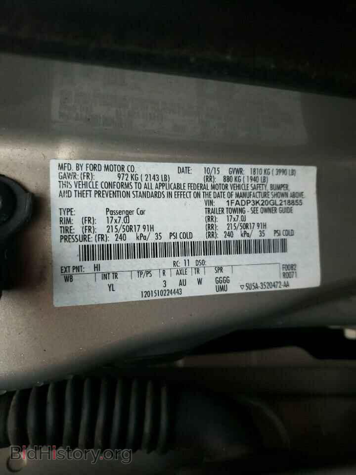 2016 FORD FOCUS - VIN: 1FADP3K20GL218855 - Photo 13