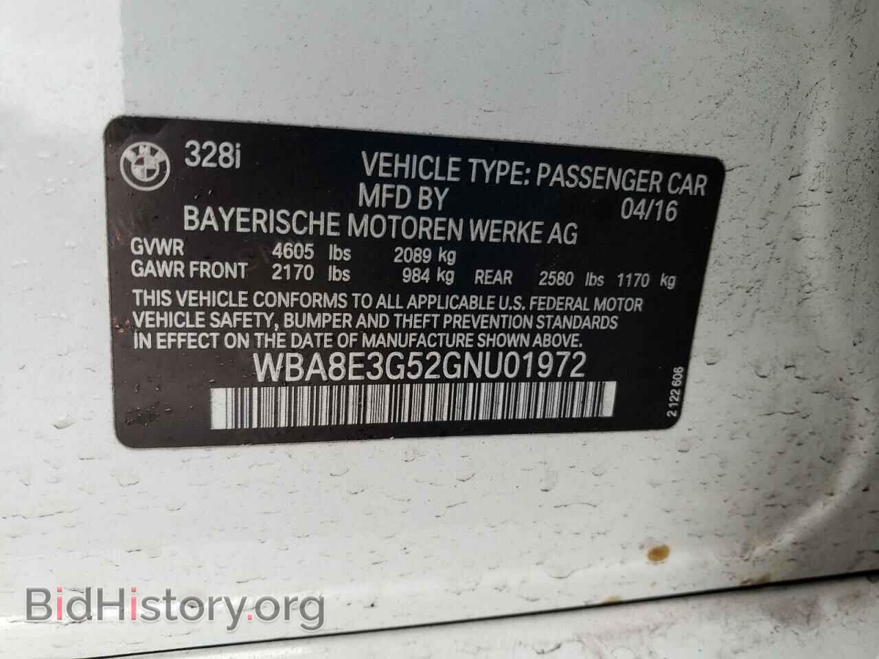 2016 BMW 3 SERIES - VIN: WBA8E3G52GNU01972 - Фото 12