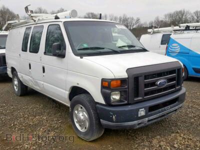 2010 Ford ECONOLINE, белый — VIN 1FTNE2EL5ADA60145, Copart