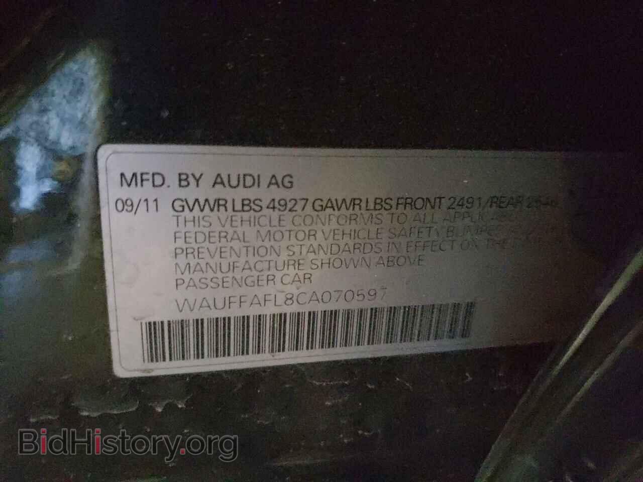 2012 AUDI A4 - VIN: WAUFFAFL8CA070597 - Фото 13