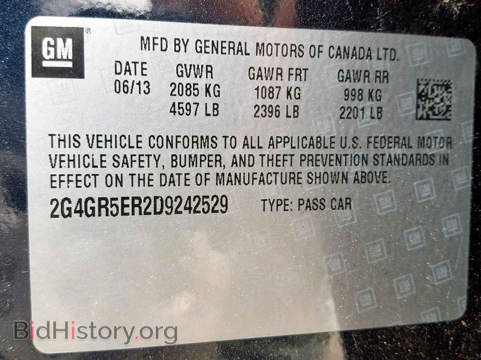 2013 BUICK REGAL - VIN: 2G4GR5ER2D9242529 - Photo 10