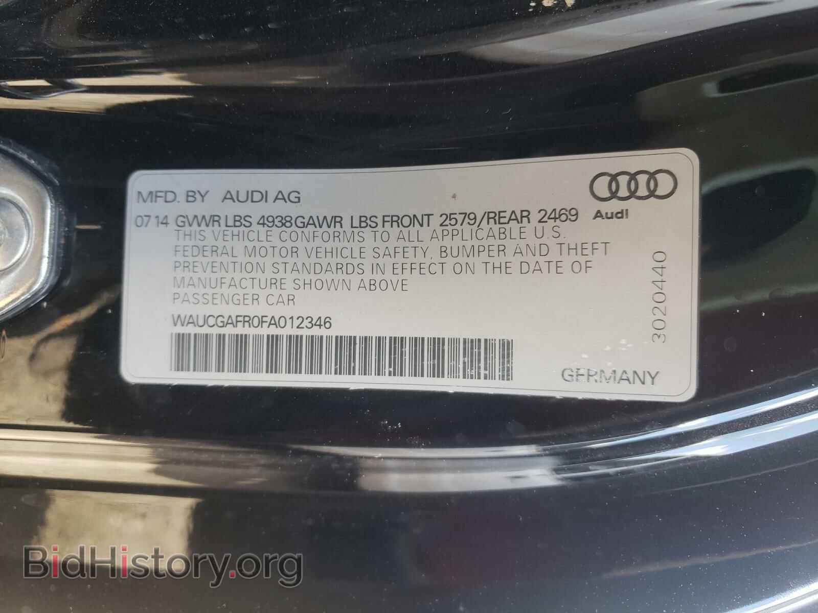 2015 AUDI S5/RS5 - VIN: WAUCGAFR0FA012346 - Фото 10