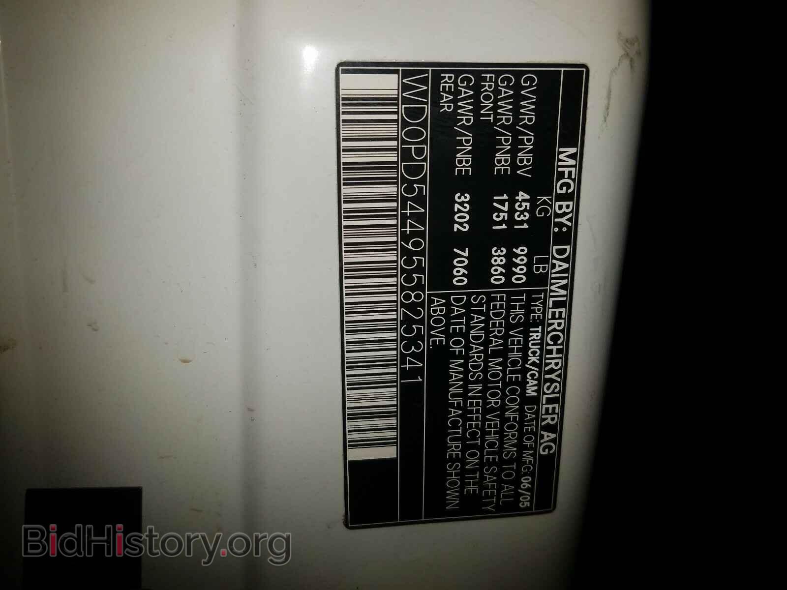 2005 DODGE SPRINTER - VIN: WD0PD544955825341 - Photo 10