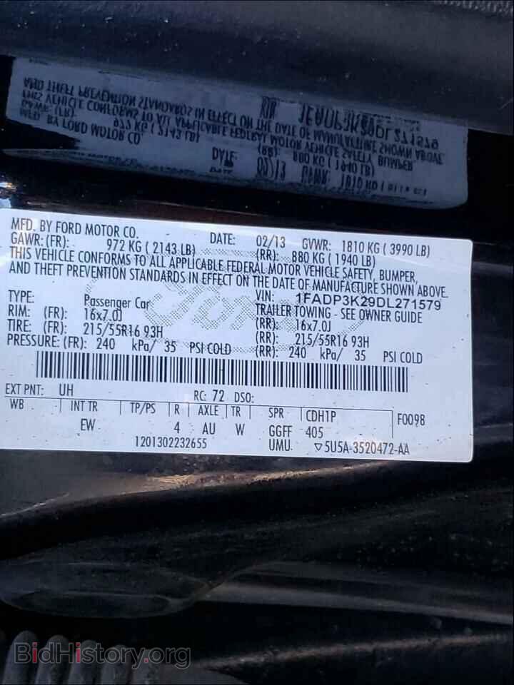 2013 FORD FOCUS - VIN: 1FADP3K29DL271579 - Фото 10