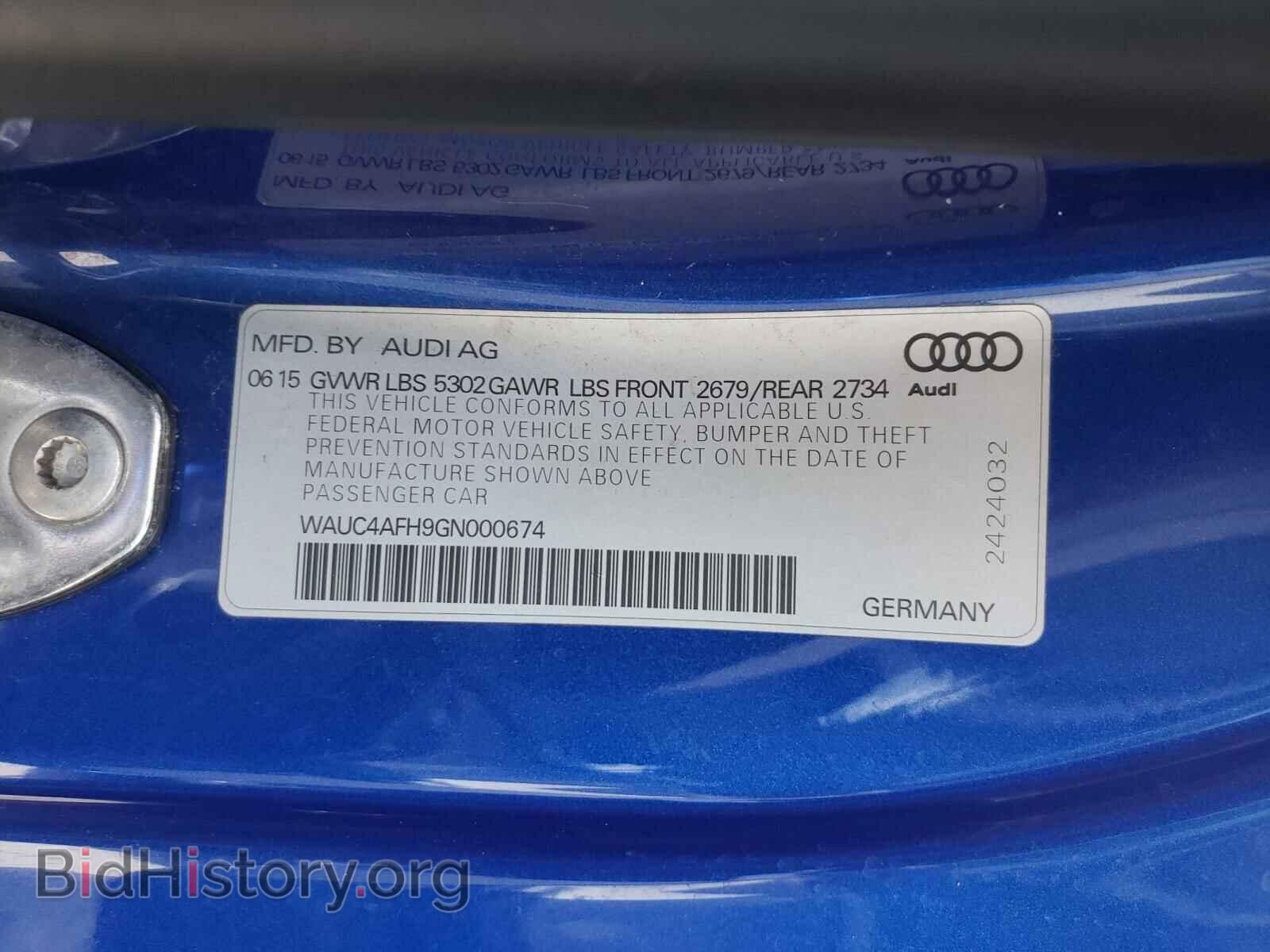 2016 AUDI S5/RS5 - VIN: WAUC4AFH9GN000674 - Фото 10