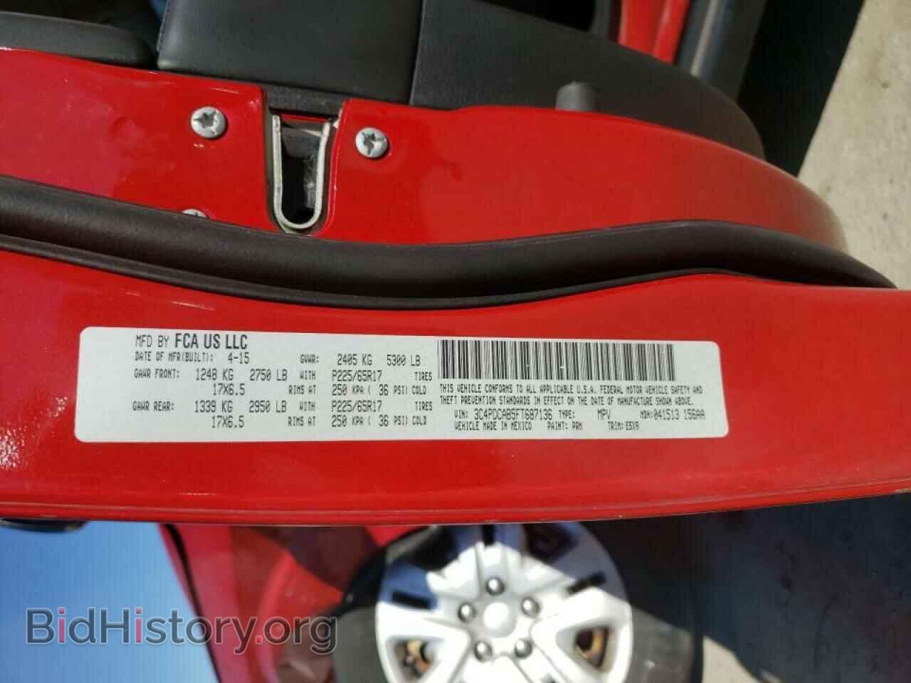 2015 DODGE JOURNEY - VIN: 3C4PDCAB5FT687136 - Фото 10