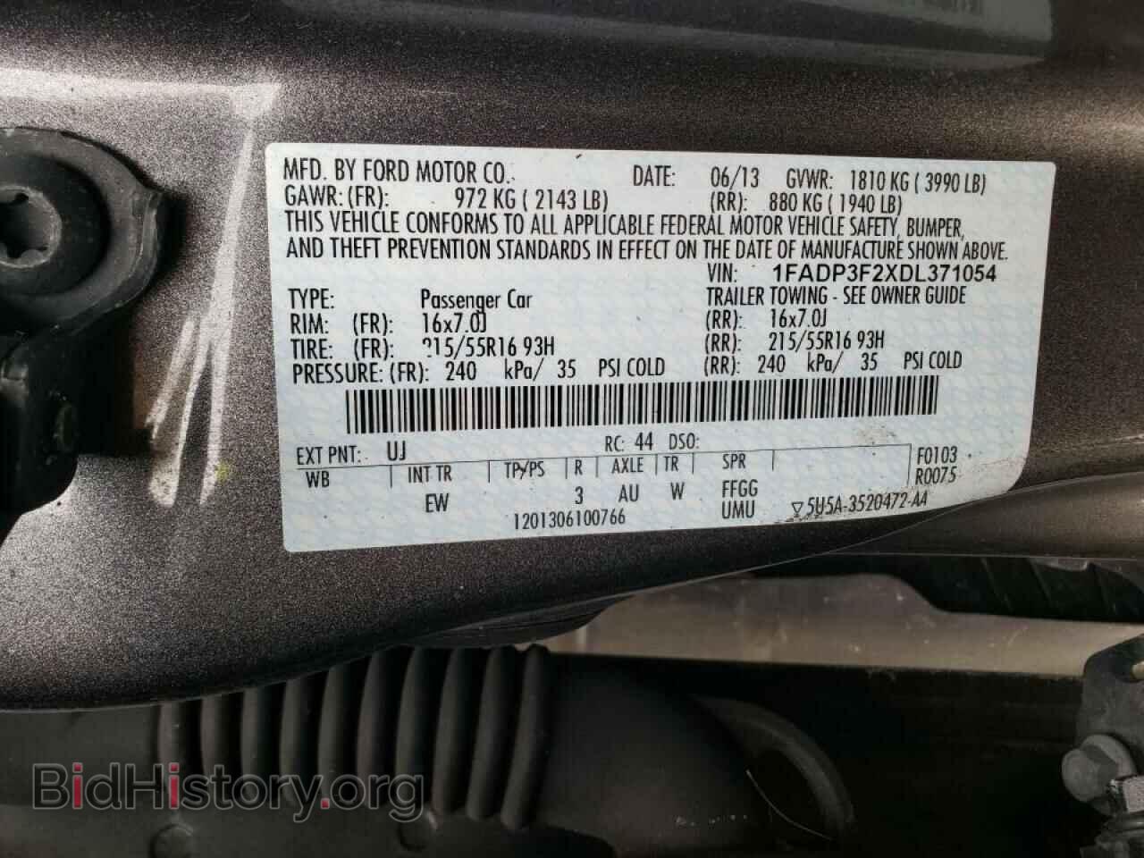 2013 FORD FOCUS - VIN: 1FADP3F2XDL371054 - Photo 10