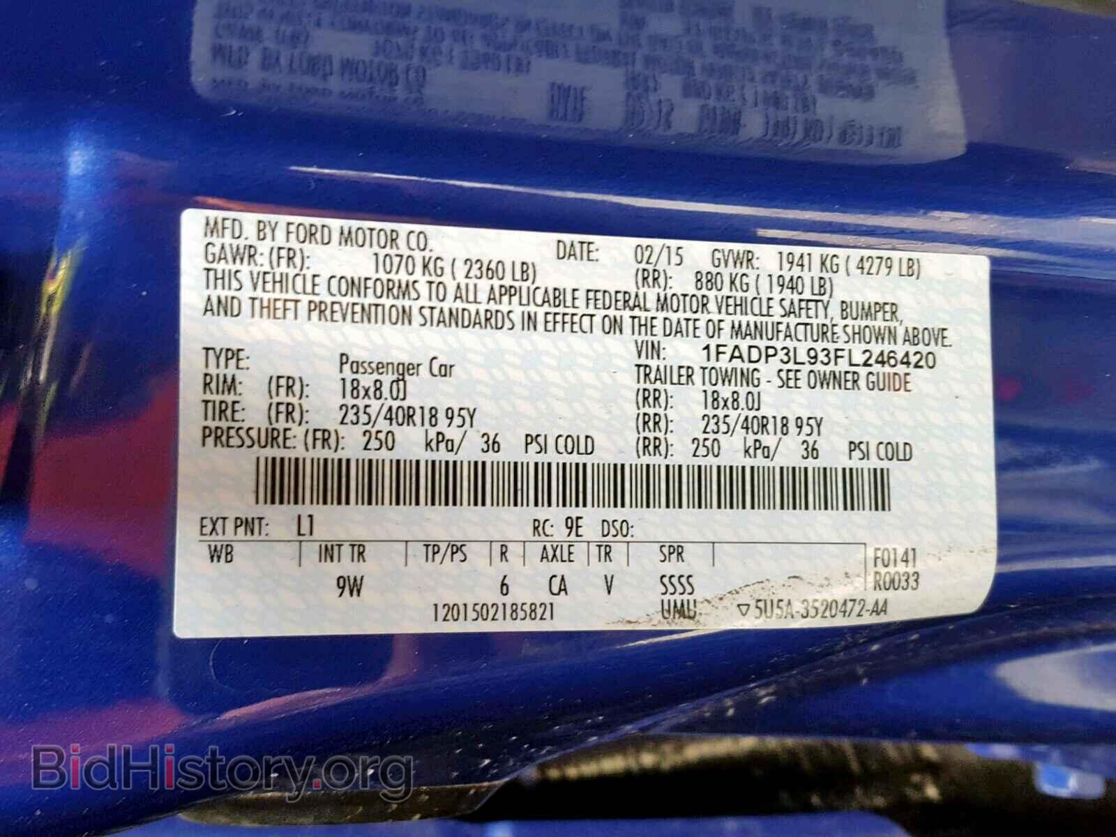 2015 FORD FOCUS - VIN: 1FADP3L93FL246420 - Photo 10