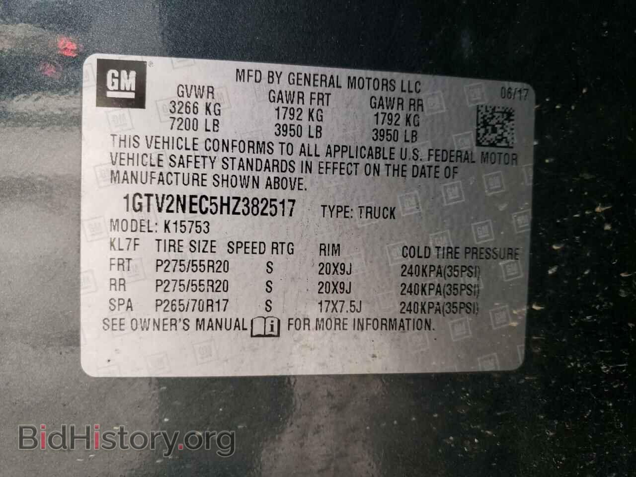 2017 GMC SIERRA - VIN: 1GTV2NEC5HZ382517 - Фото 12