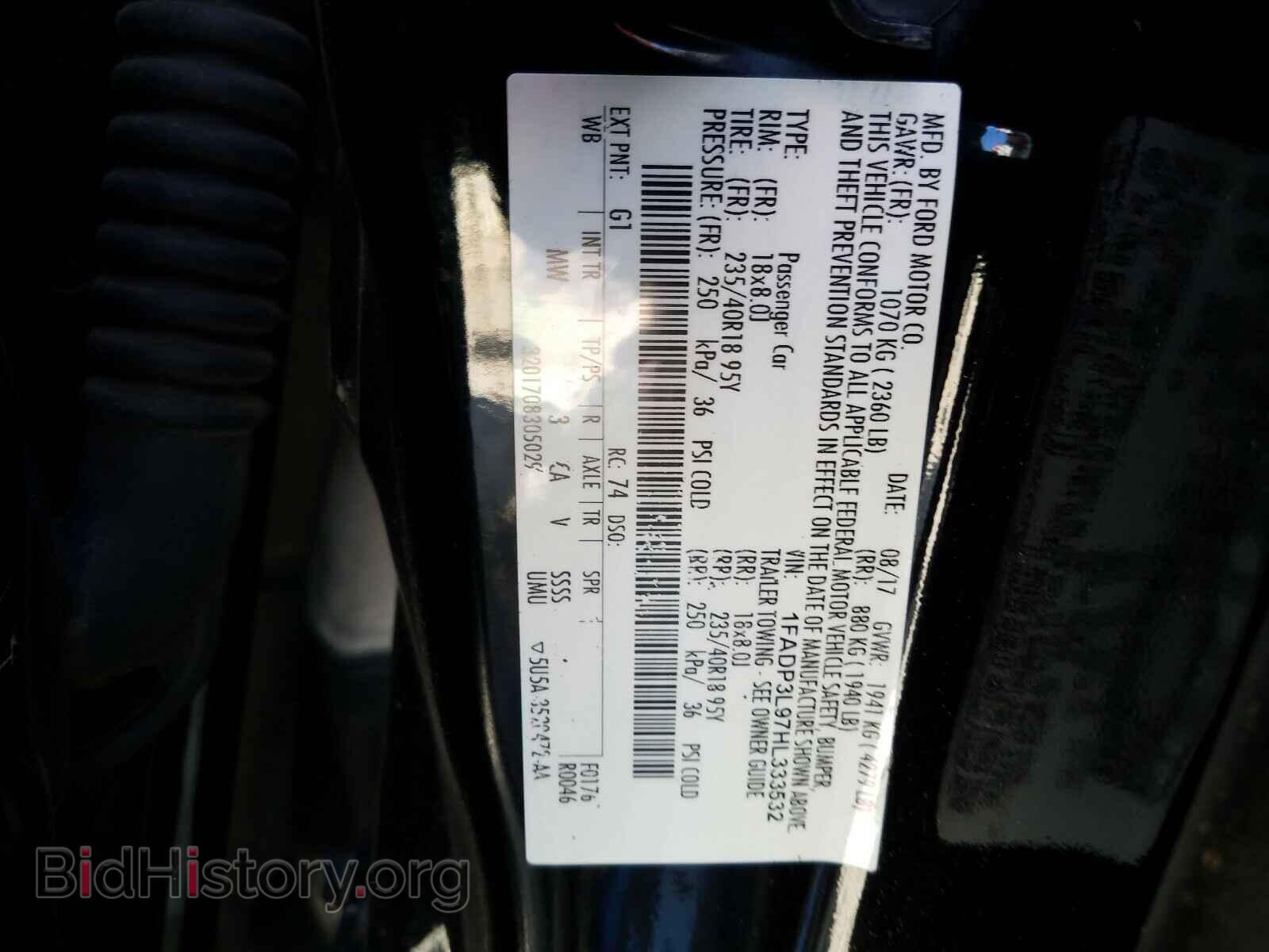 2017 FORD FOCUS - VIN: 1FADP3L97HL333532 - Фото 10