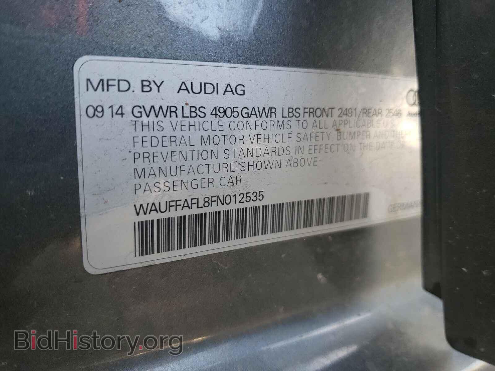 2015 AUDI A4 - VIN: WAUFFAFL8FN012535 - Фото 10
