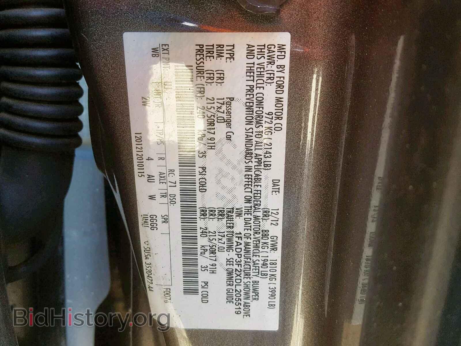 2013 FORD FOCUS SE - VIN: 1FADP3F2XDL205519 - Фото 10