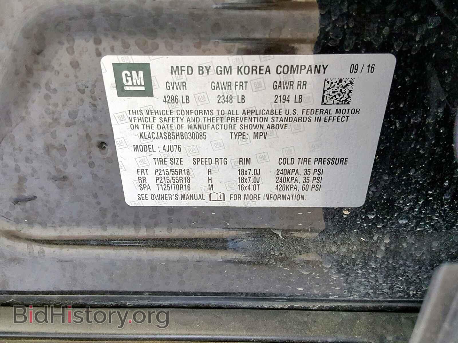 2017 BUICK ENCORE PRE - VIN: KL4CJASB5HB030085 - Photo 10