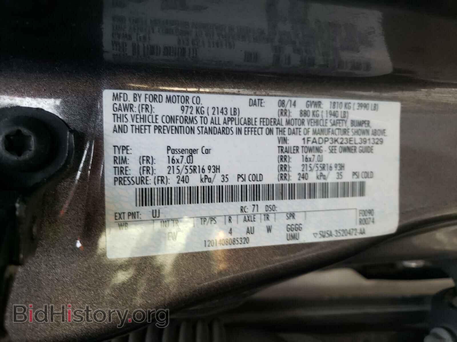 2014 FORD FOCUS - VIN: 1FADP3K23EL391329 - Photo 10