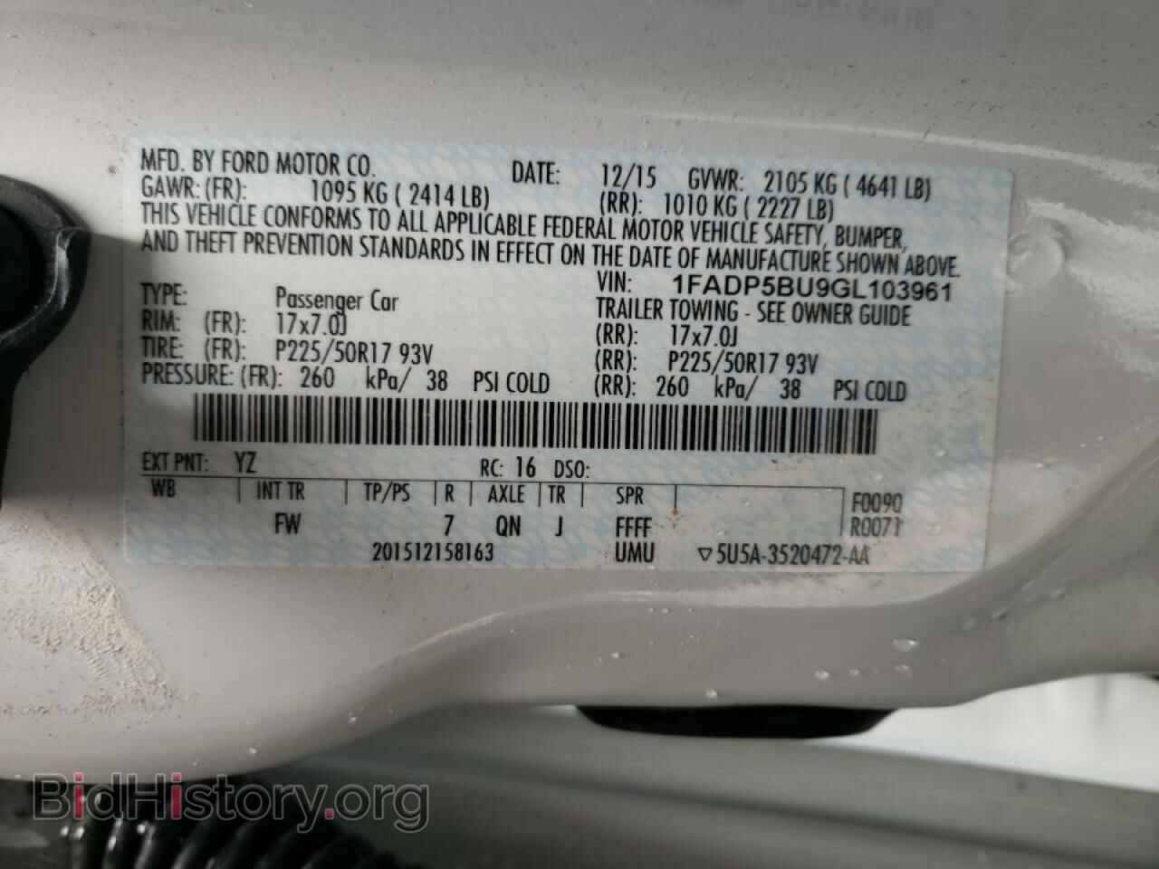 2016 FORD CMAX - VIN: 1FADP5BU9GL103961 - Фото 10