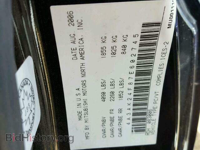 2007 MITSUBISHI ECLIPSE - VIN: 4A3AK24F87E602745 - Photo 10