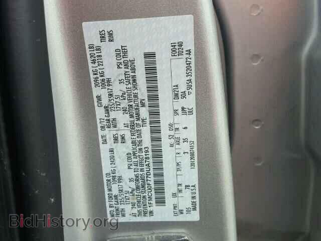 2013 FORD ESCAPE - VIN: 1FMCU0F77DUA78193 - Фото 10