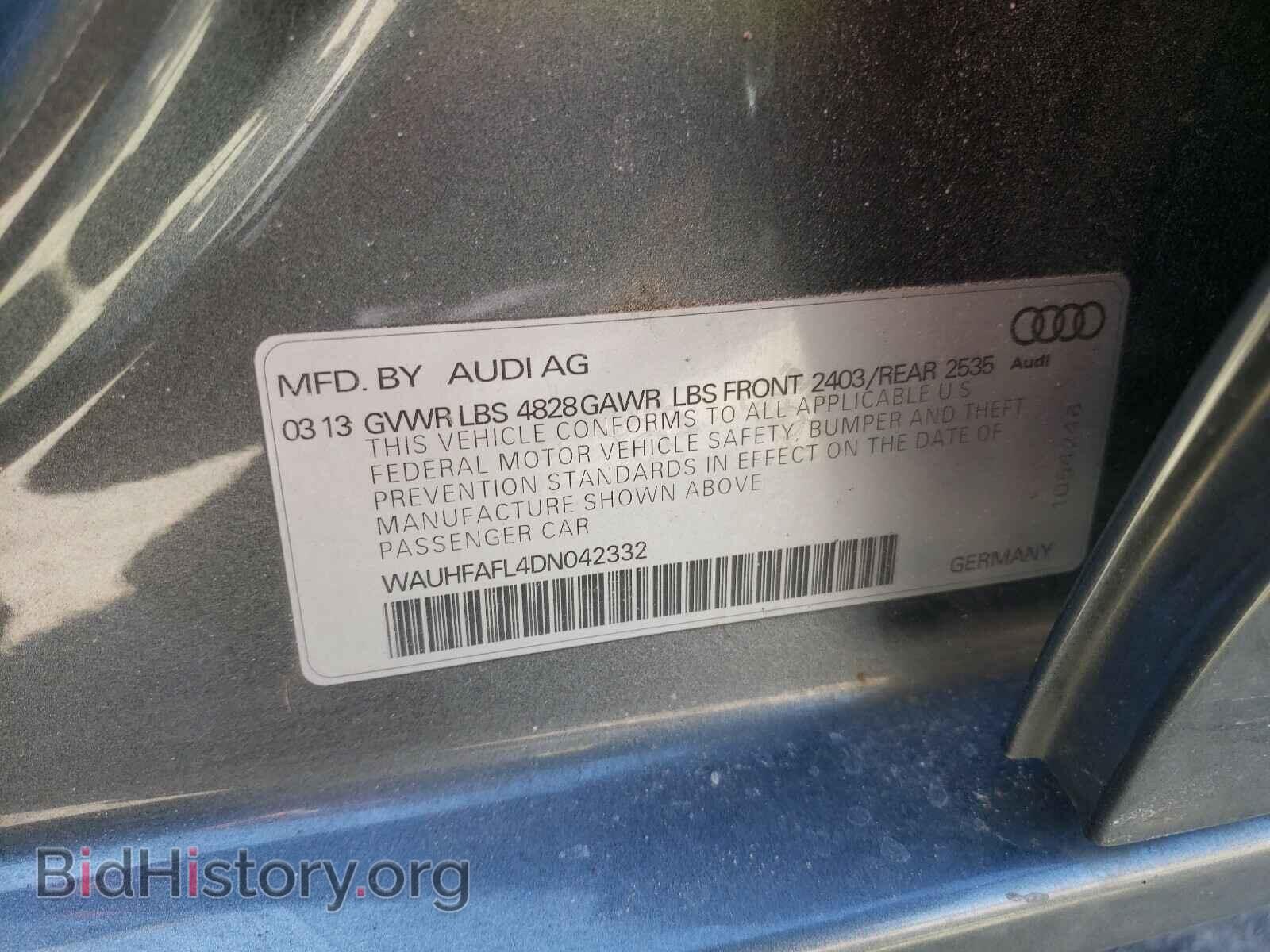 2013 AUDI A4 - VIN: WAUHFAFL4DN042332 - Фото 10