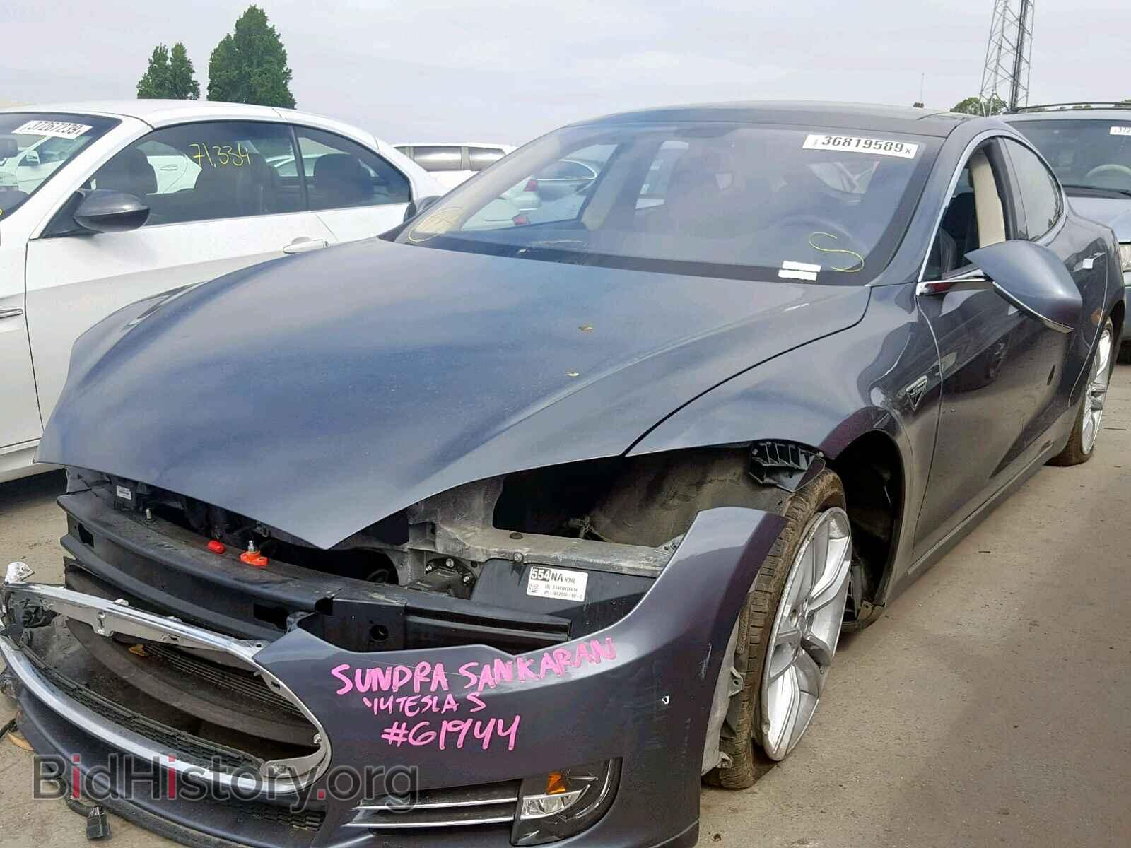 2014 TESLA MODEL S - VIN: 5YJSA1H11EFP36320 - Фото 2
