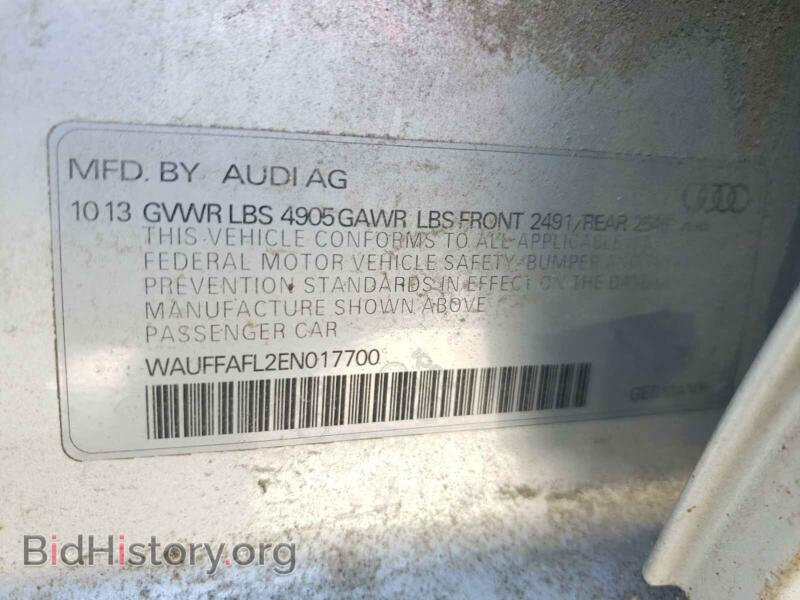 2014 Audi A4 (VIN WAUFFAFL2EN017700) — фото 10 из 10