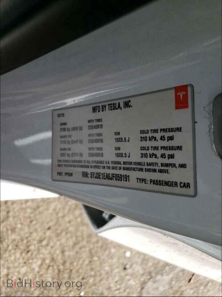 2018 TESLA MODEL 3 - VIN: 5YJ3E1EA6JF059191 - Фото 10