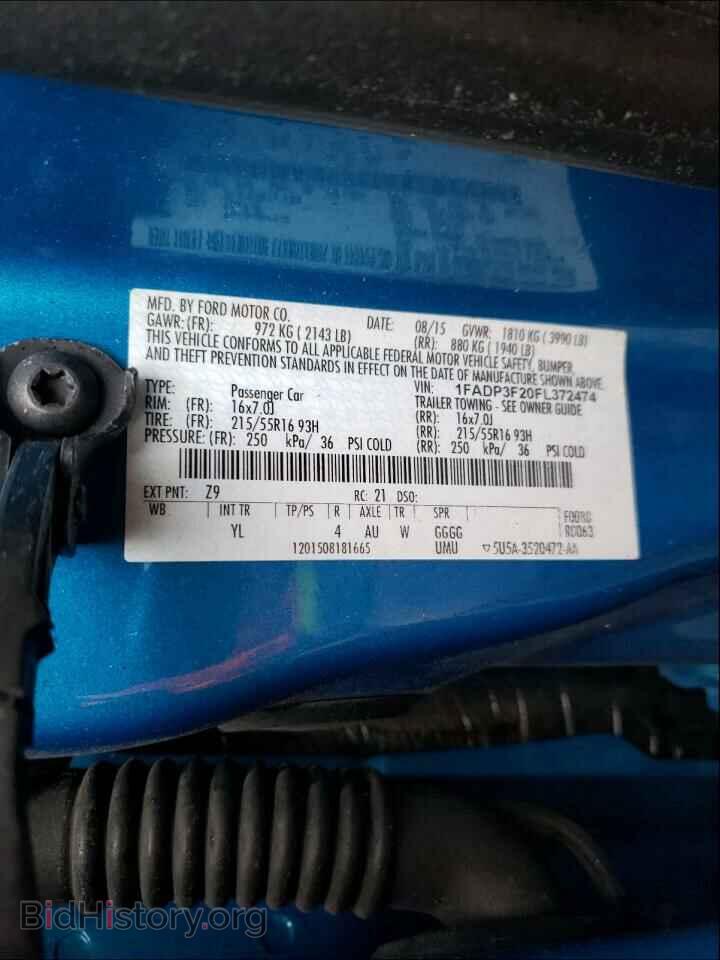 2015 FORD FOCUS - VIN: 1FADP3F20FL372474 - Фото 10