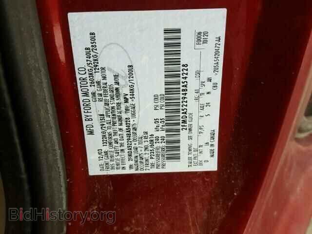 2004 FORD FREESTAR - VIN: 2FMDA52294BA54228 - Фото 10