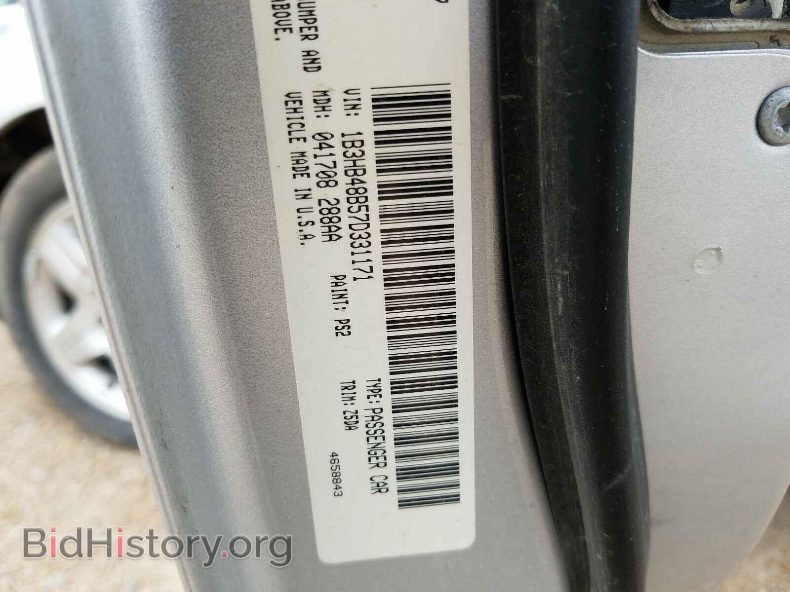 2007 DODGE CALIBER - VIN: 1B3HB48B57D331171 - Фото 10