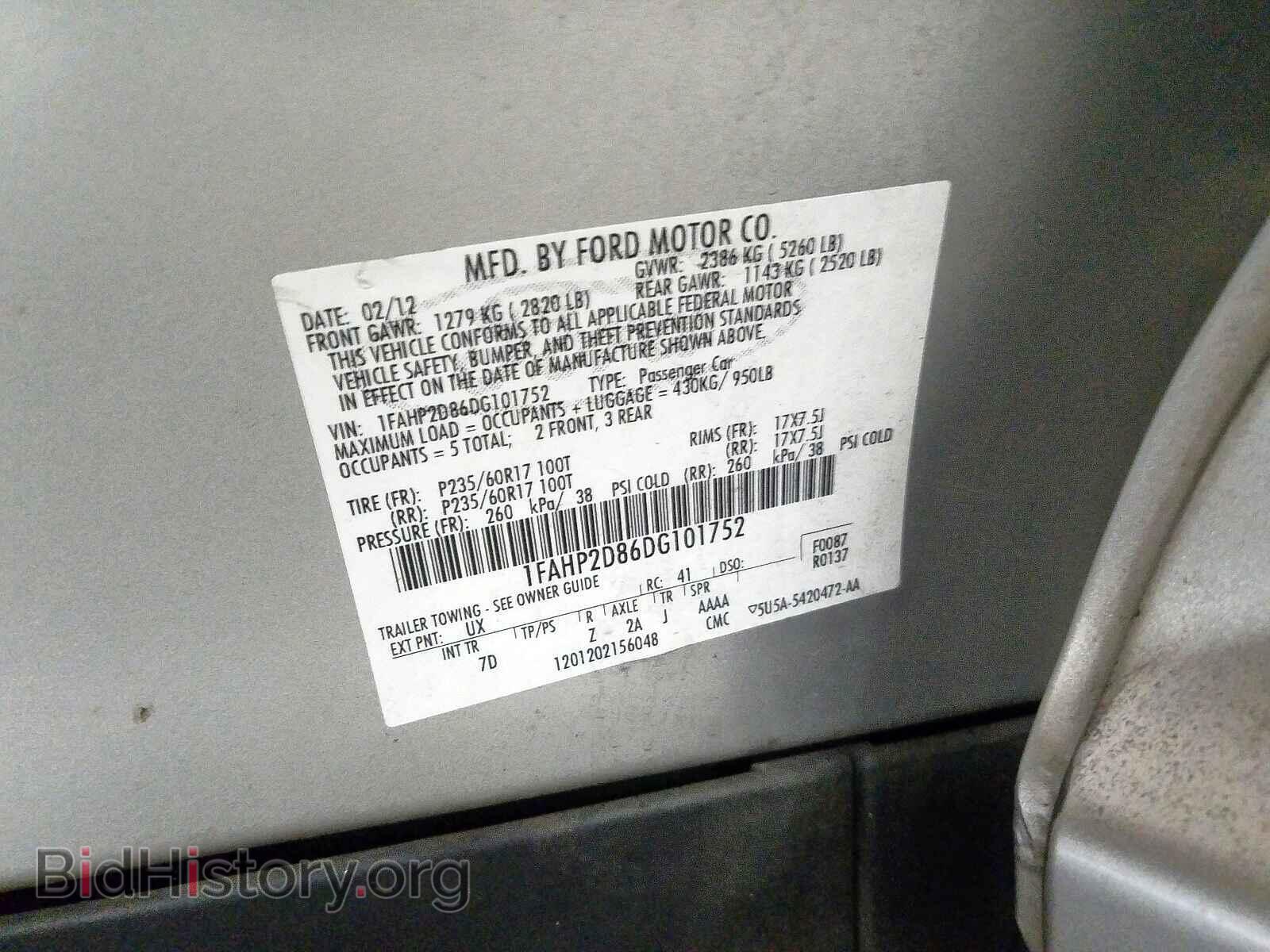 2013 FORD TAURUS - VIN: 1FAHP2D86DG101752 - Photo 10