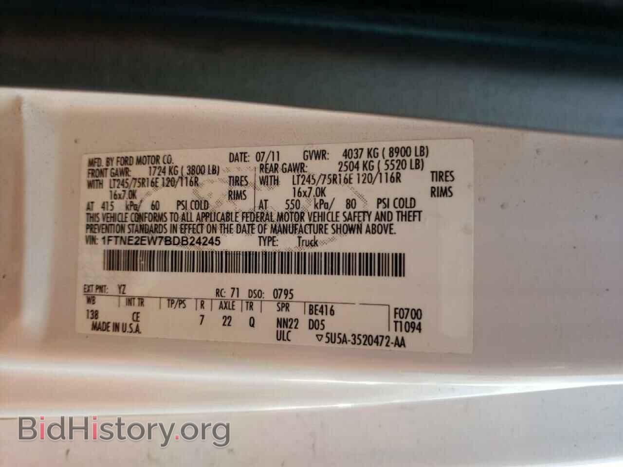 2011 FORD ECONOLINE - VIN: 1FTNE2EW7BDB24245 - Фото 10