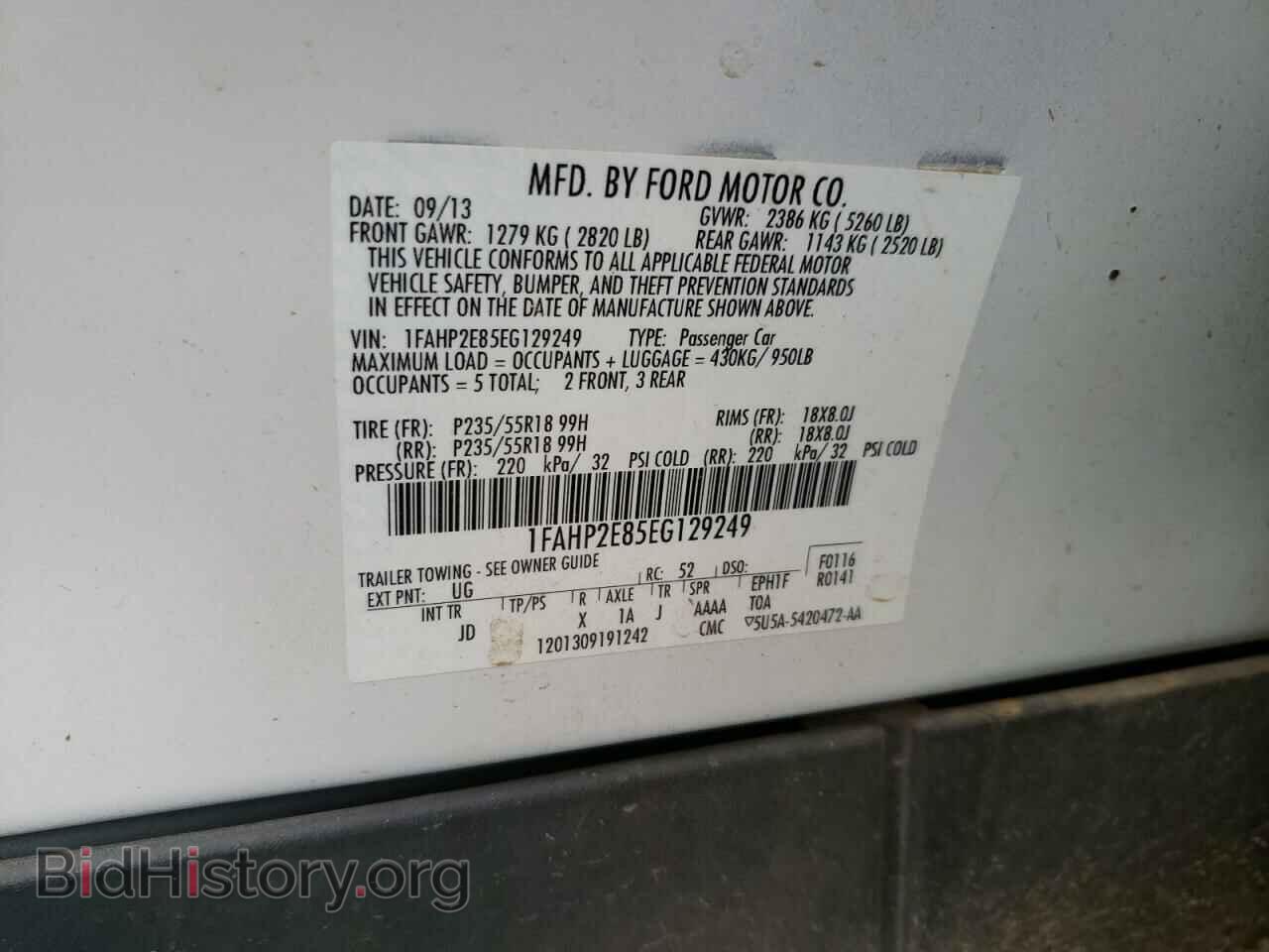 2014 FORD TAURUS - VIN: 1FAHP2E85EG129249 - Photo 12