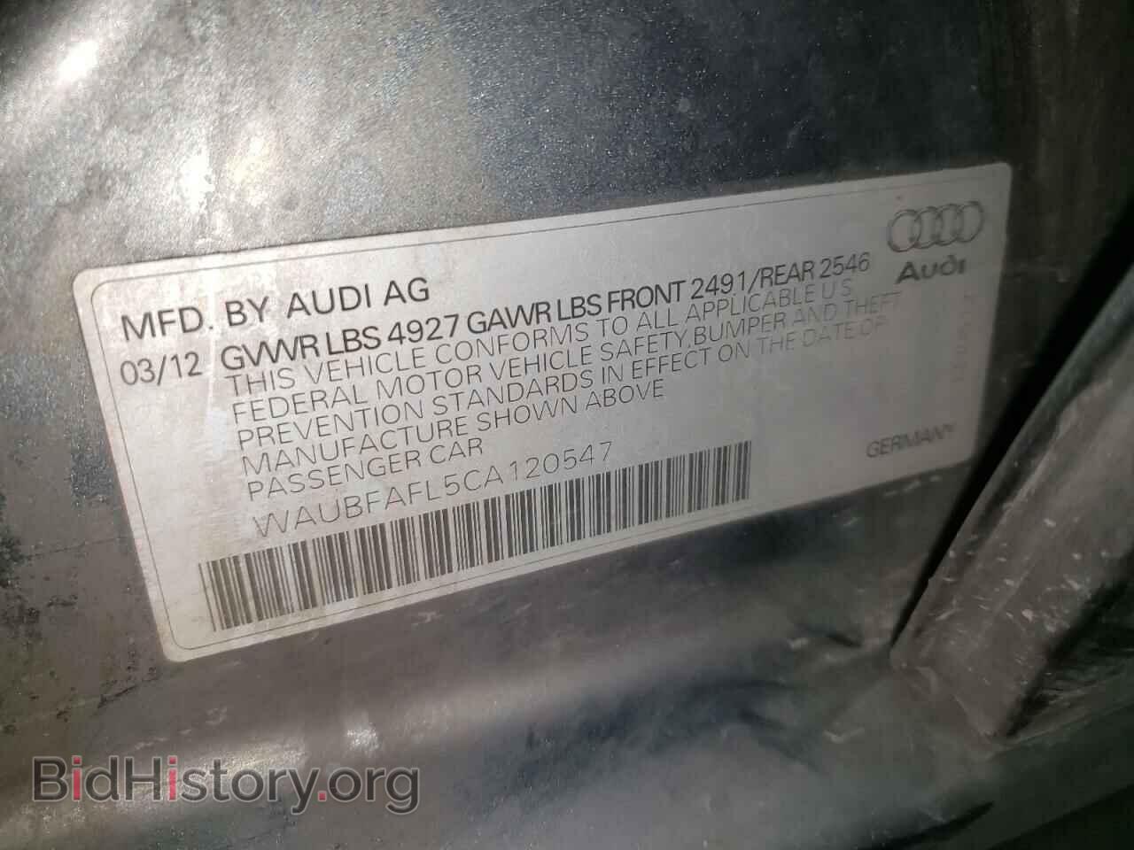 2012 AUDI A4 - VIN: WAUBFAFL5CA120547 - Фото 10