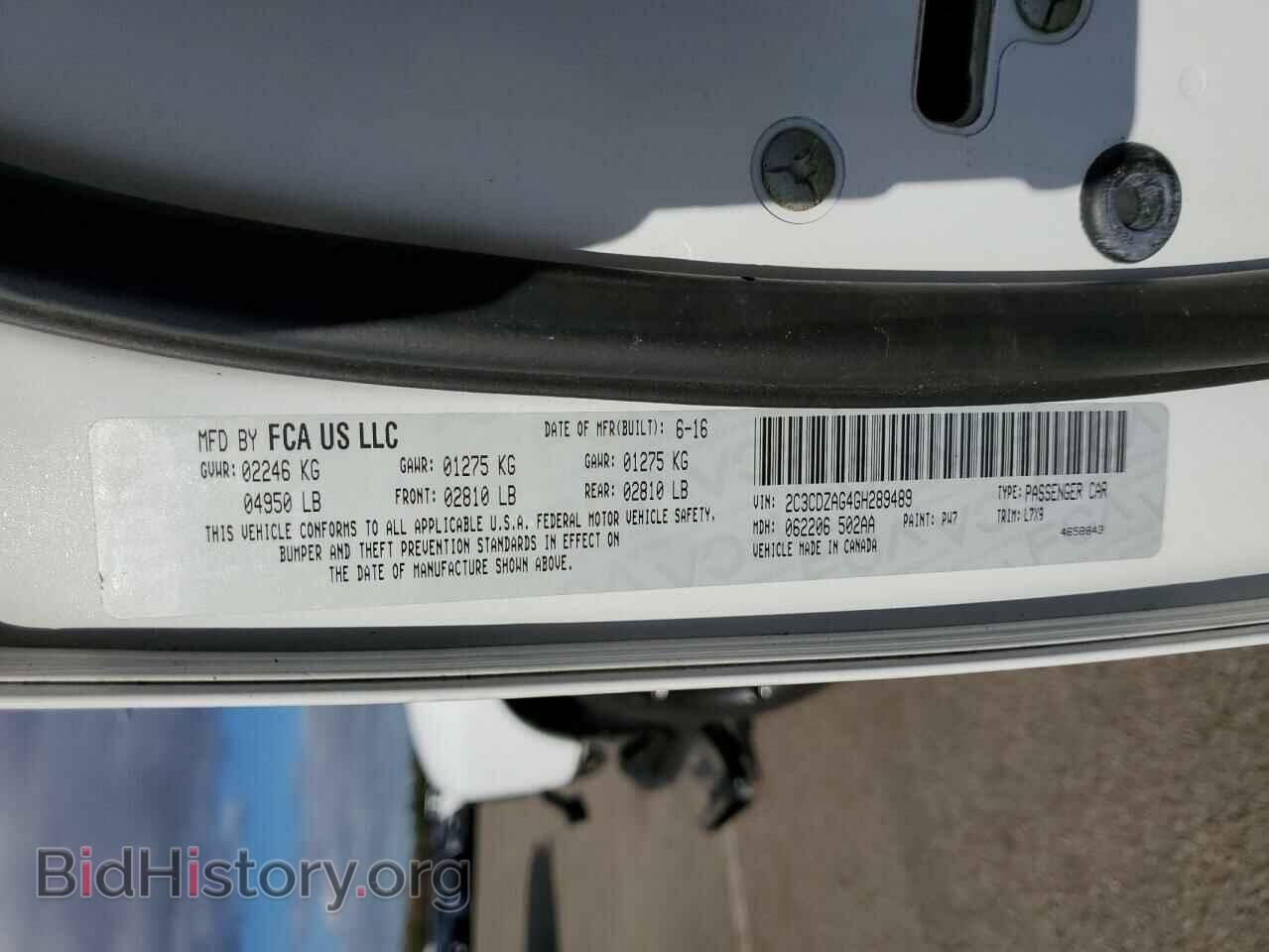2016 DODGE CHALLENGER - VIN: 2C3CDZAG4GH289489 - Photo 12