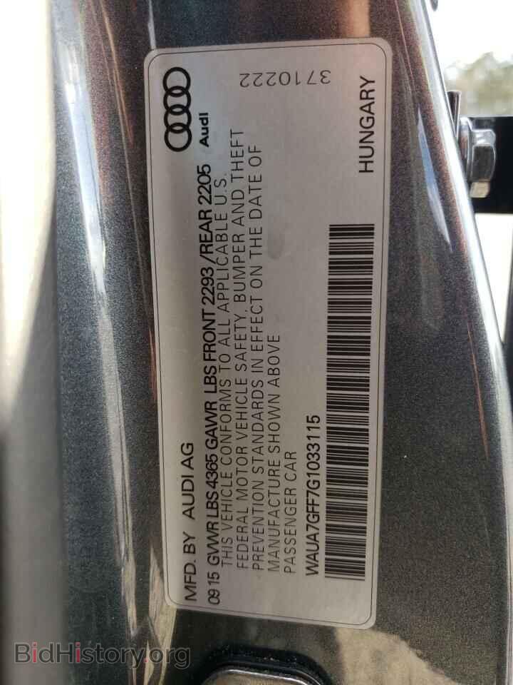 2016 AUDI A3 - VIN: WAUA7GFF7G1033115 - Фото 10