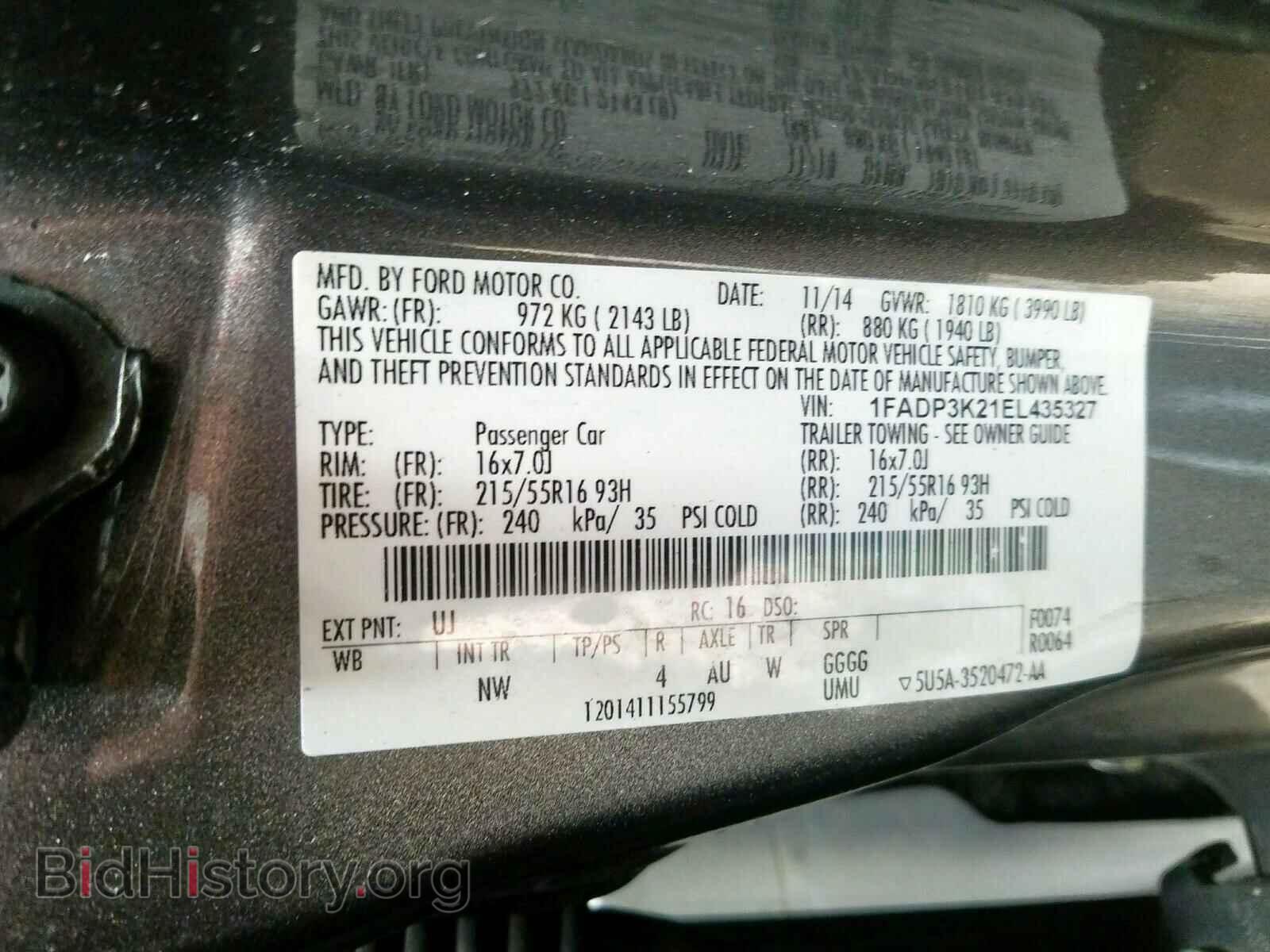 2014 FORD FOCUS - VIN: 1FADP3K21EL435327 - Photo 10
