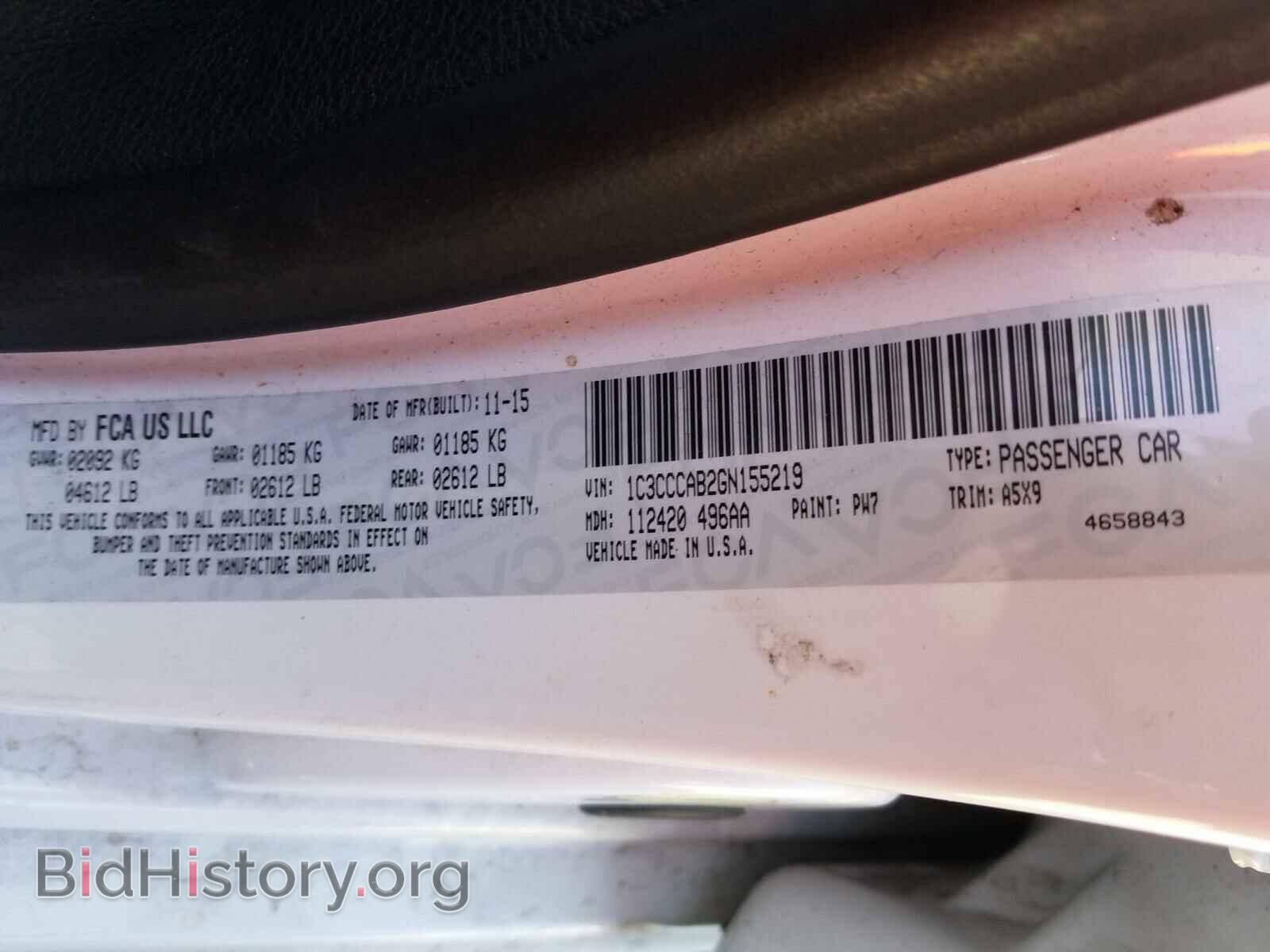 2016 CHRYSLER 200 - VIN: 1C3CCCAB2GN155219 - Photo 10
