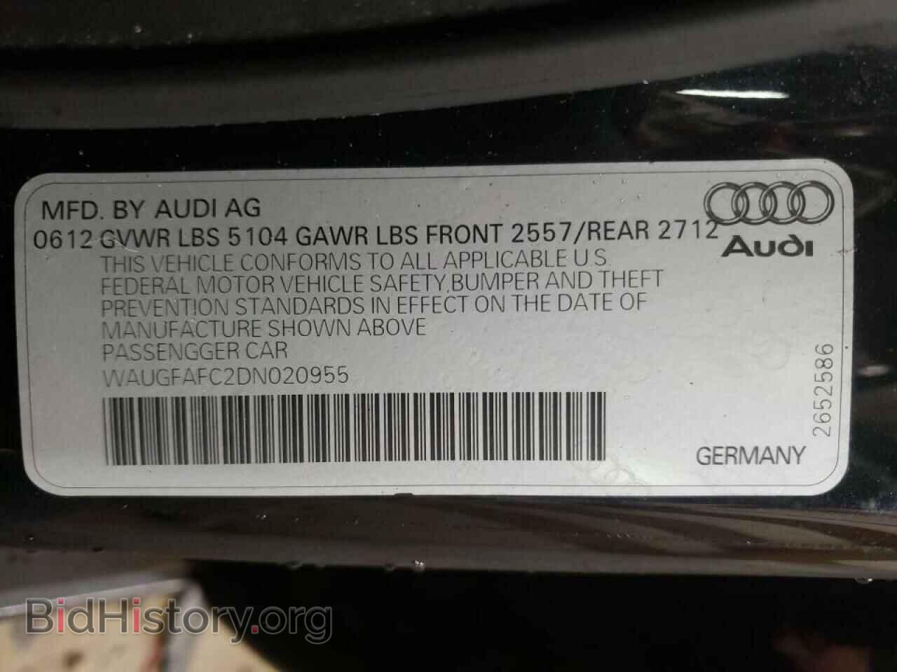 2013 AUDI A6 - VIN: WAUGFAFC2DN020955 - Photo 12
