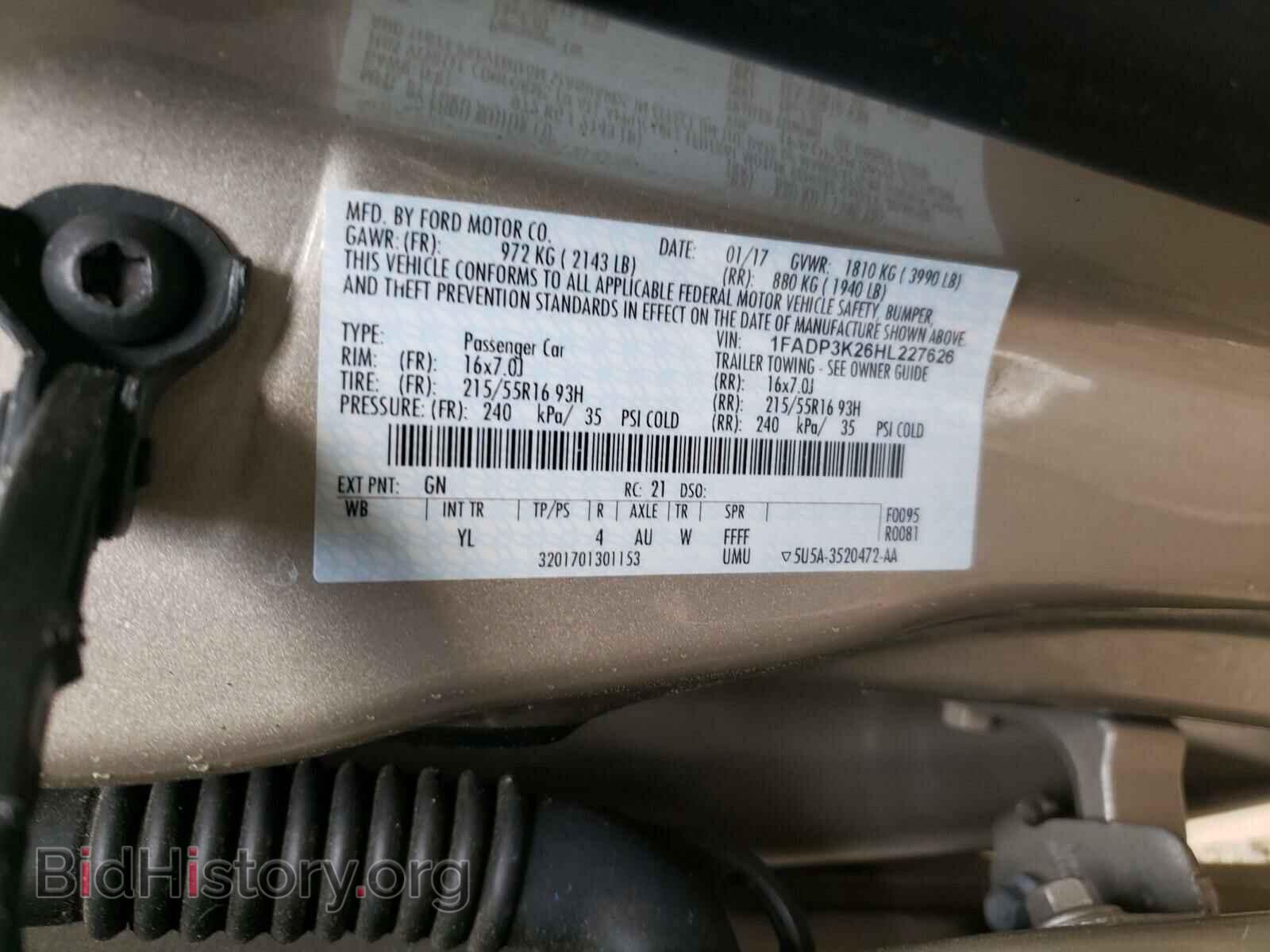 2017 FORD FOCUS - VIN: 1FADP3K26HL227626 - Photo 10