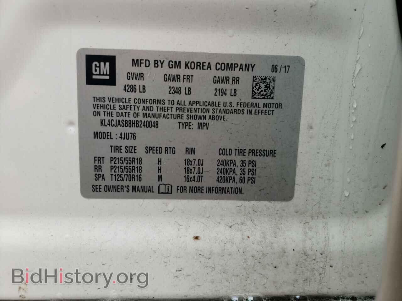 2017 BUICK ENCORE - VIN: KL4CJASB8HB240048 - Photo 13