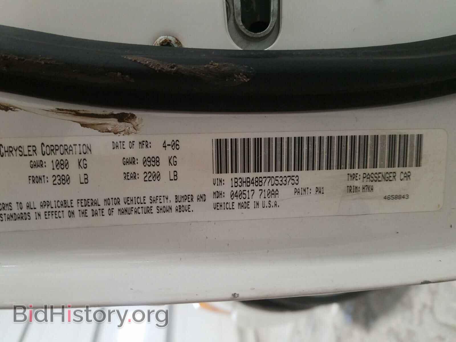 2007 DODGE CALIBER - VIN: 1B3HB48B77D533753 - Фото 10