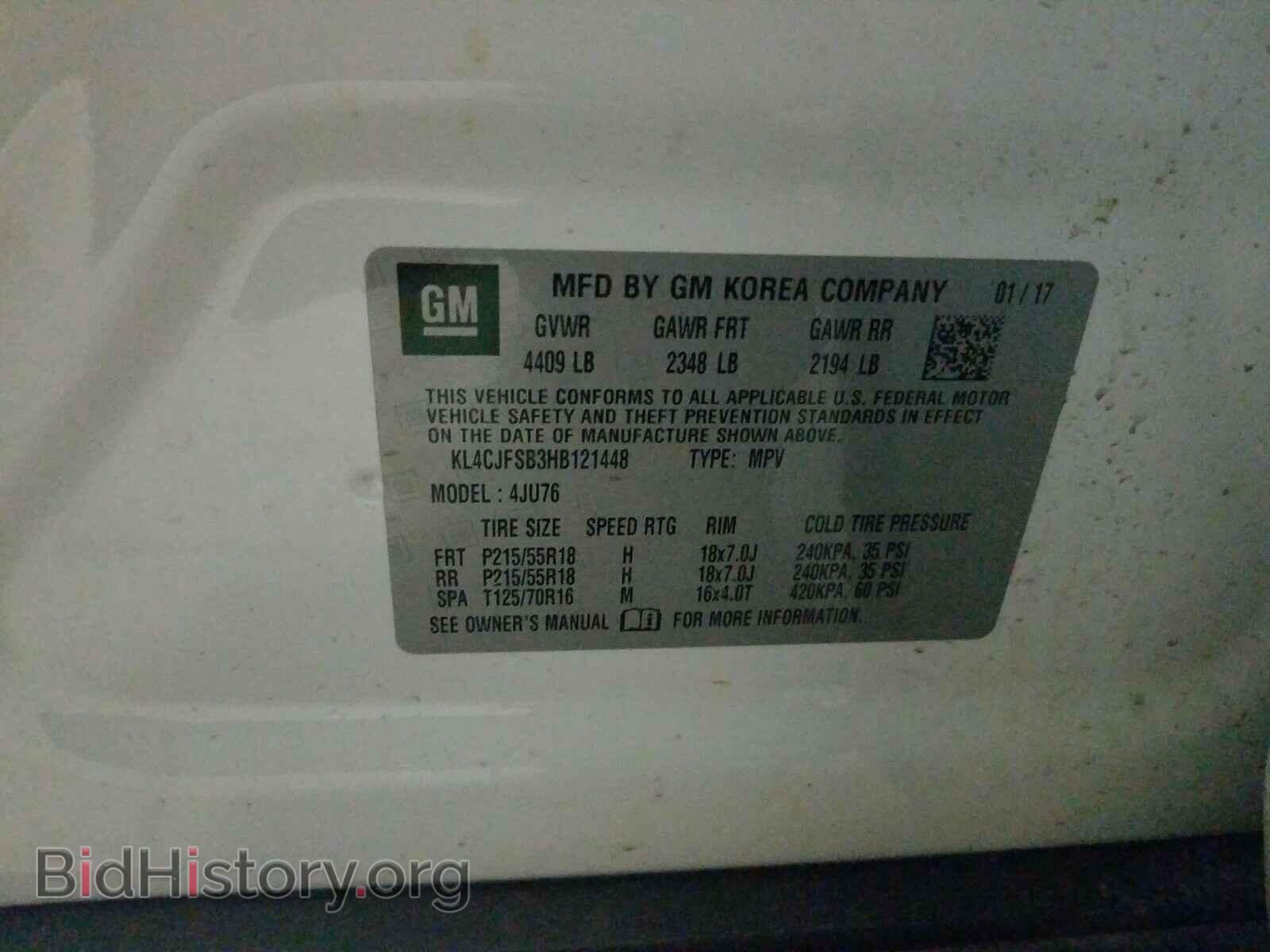 2017 BUICK ENCORE - VIN: KL4CJFSB3HB121448 - Photo 10